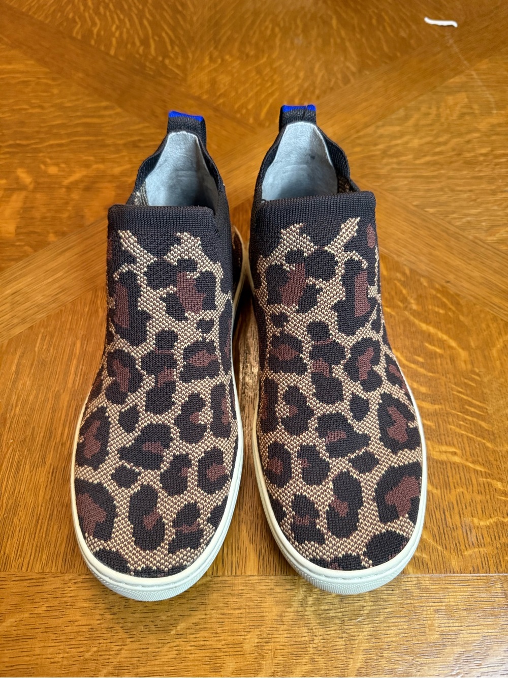 Rothy's Chelsea Wildcat Leopard Print slip on ankle booties